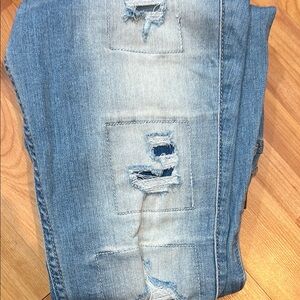 Distressed Light Blue Jeans